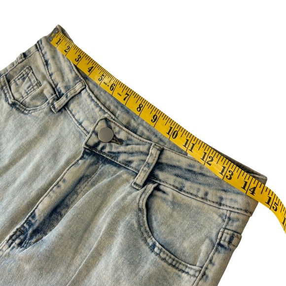 Womens Bootcut Jeans Light Wash Acid Wash Denim Size L - Picture 4 of 9